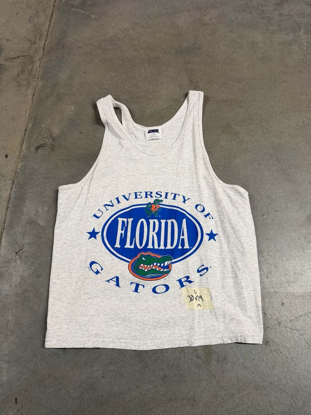 Vintage 90s University of Florida Gators Heather Gray Tank Top